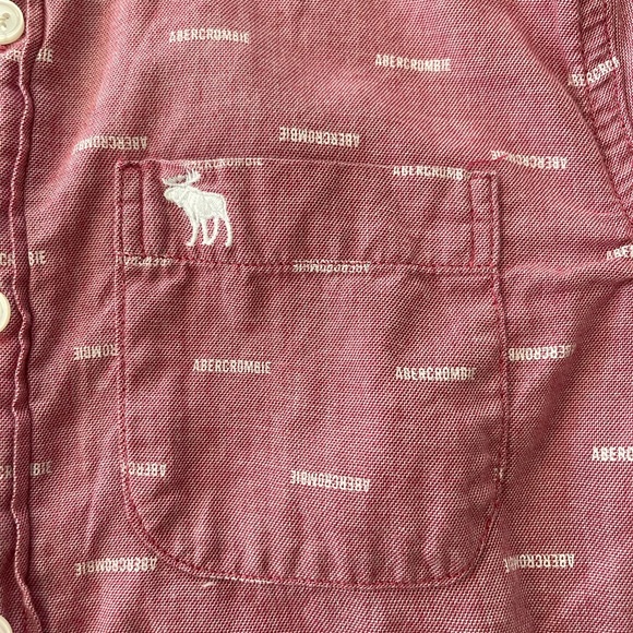 Abercrombie & Fitch Men's Pink Patterned Button Down Shirt - Picture 2 of 4